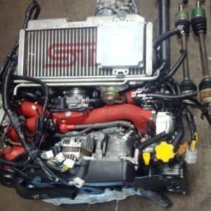 JDM SUBARU WRX STI EJ20T ENGINE TURBO VF42 MT 6 SPEED TRANSMISSION DCCD RA-R ECU COMPLETE MOTOR SWAP