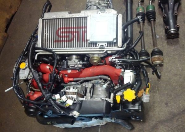 JDM SUBARU WRX STI EJ20T ENGINE TURBO VF42 MT 6 SPEED TRANSMISSION DCCD RA-R ECU COMPLETE MOTOR SWAP