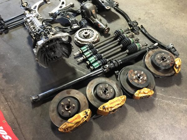 JDM SUBARU STI TY856WB1CA TRANSMISSION BREMBO KIT DIFF SUBFRAME