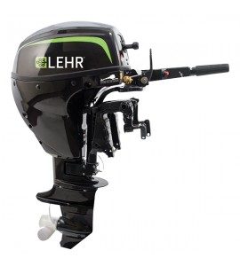 LEHR 9.9HP PROPANE POWERED OUTBOARD ENGINE, SHORT SHAFT, ELECTRIC START, REMOTE STEERING