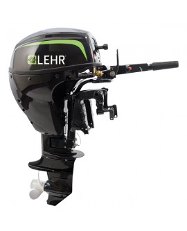 LEHR 9.9HP PROPANE POWERED OUTBOARD ENGINE, SHORT SHAFT, ELECTRIC START, REMOTE STEERING