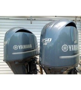USED 2008 PAIR YAMAHA F350 HP 25″ SHAFT EFI 4-STROKE OUTBOARD MOTORS